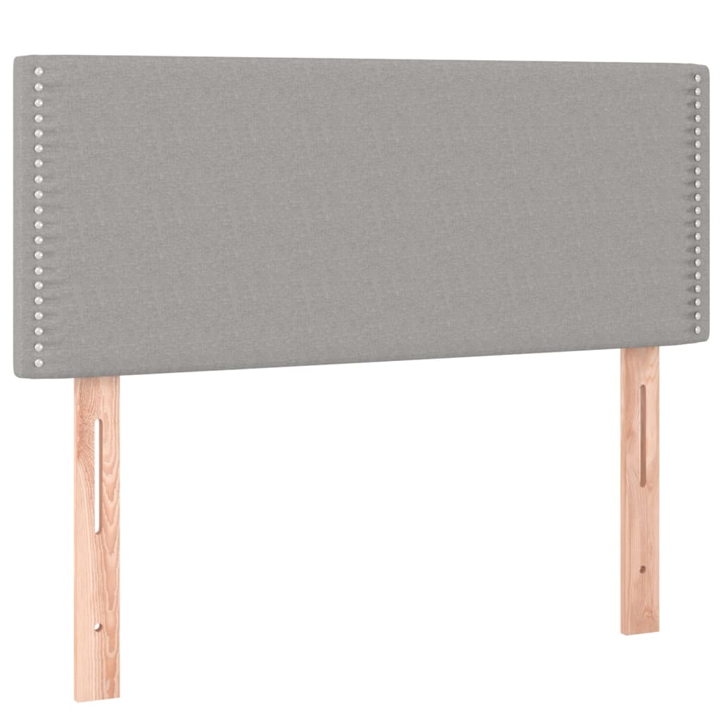 Krevet box spring s madracem LED svjetlosivi 80x200 cm tkanina