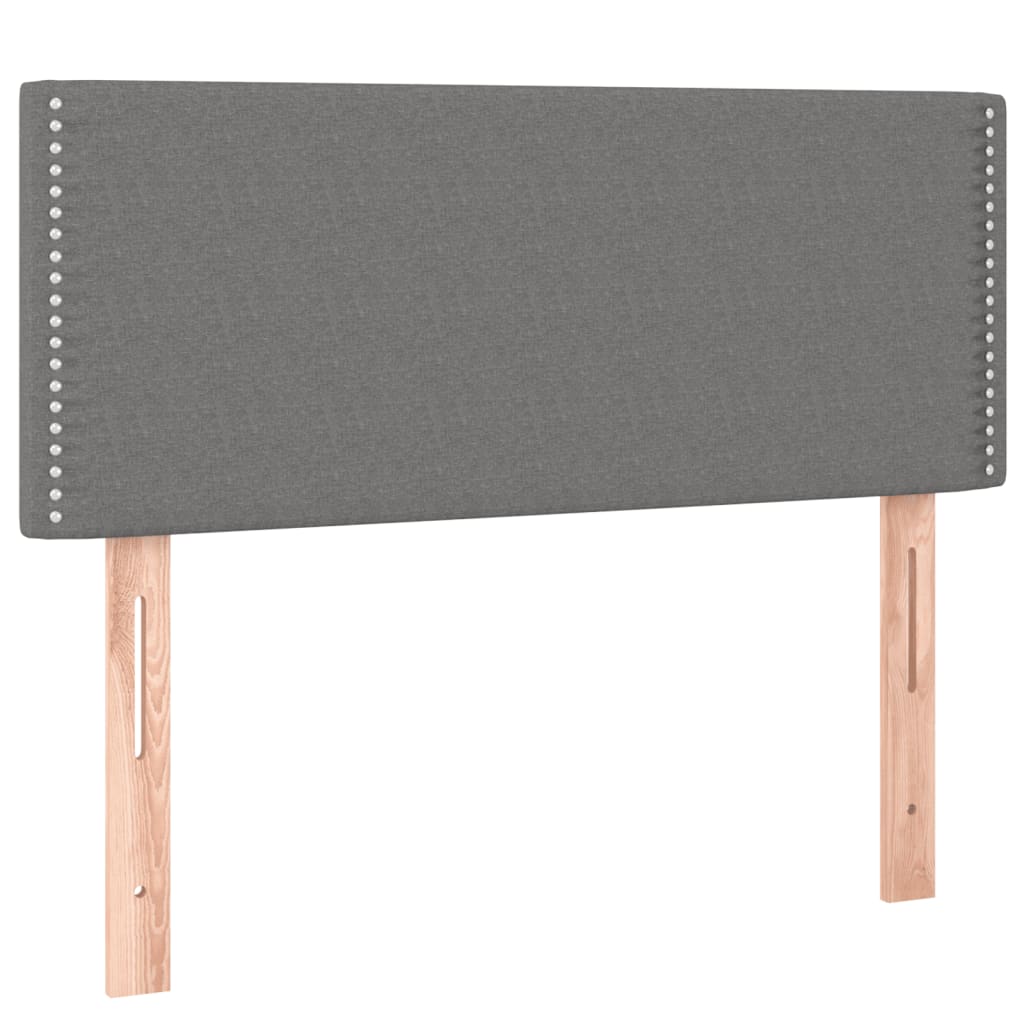 Krevet box spring s madracem LED tamnosivi 100x200 cm tkanina