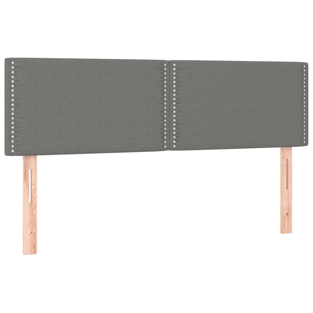 Krevet box spring s madracem LED tamnosivi 140x190 cm tkanina
