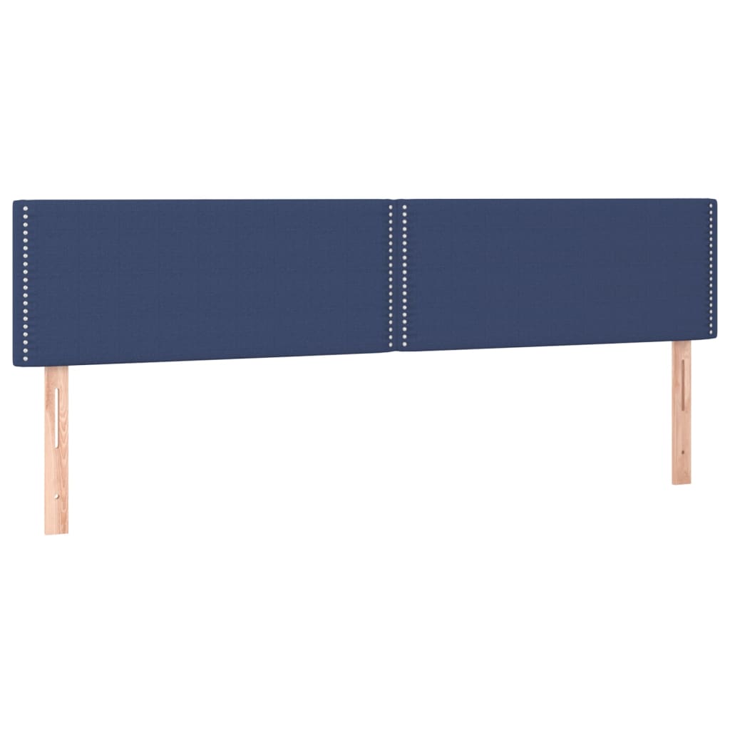 Krevet box spring s madracem LED plavi 180x200 cm od tkanine