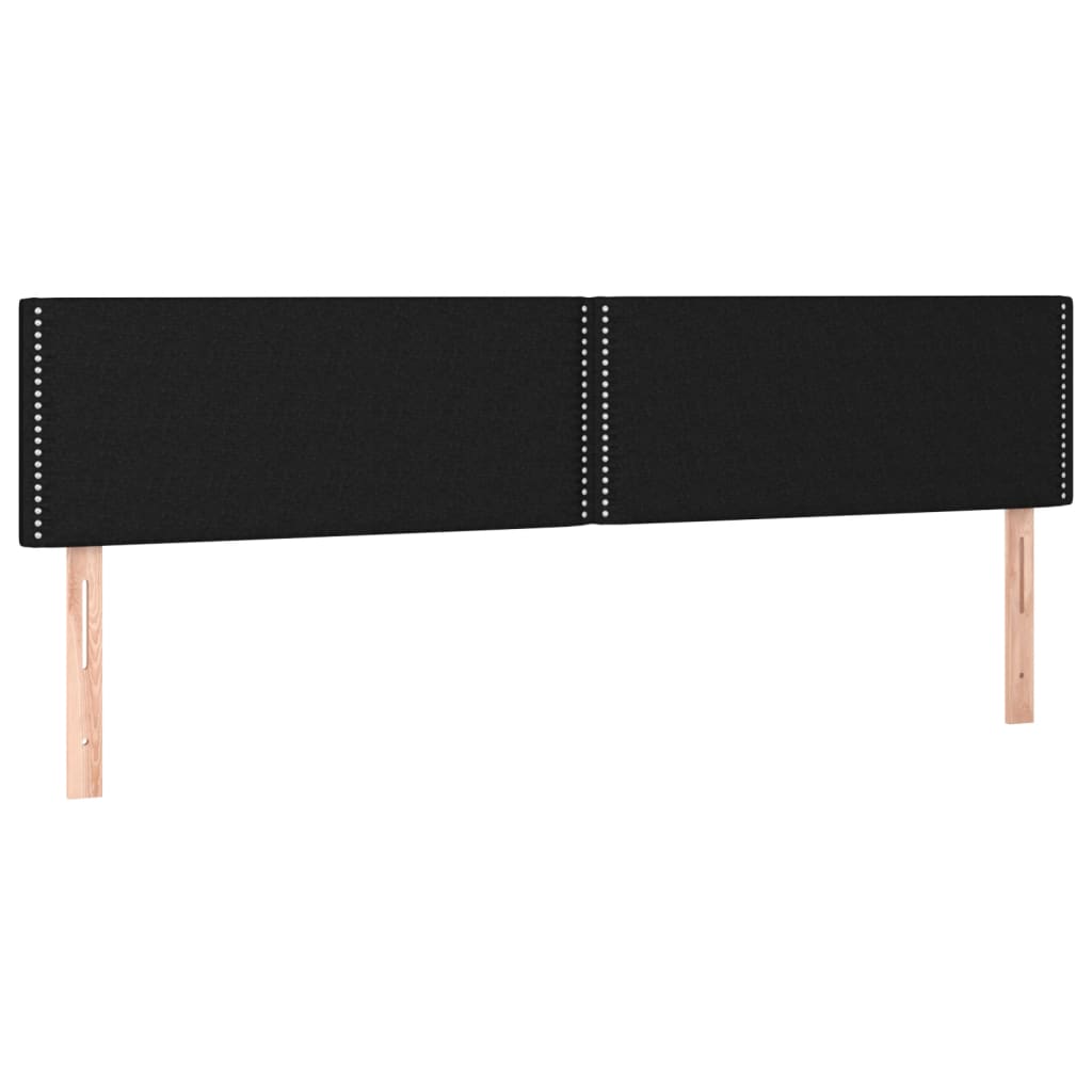 Krevet box spring s madracem LED crni 200x200 cm od tkanine