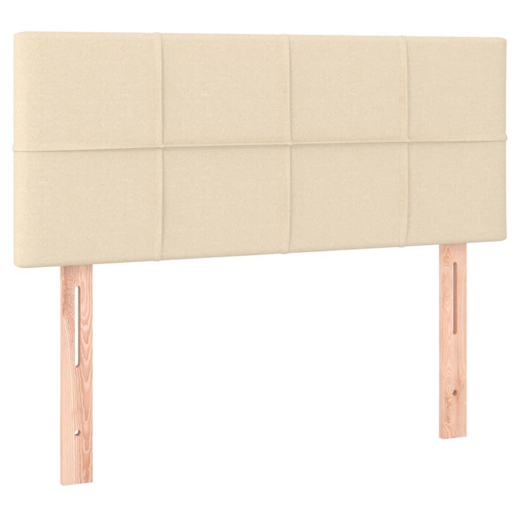 Krevet box spring s madracem LED krem 100x200 cm od tkanine