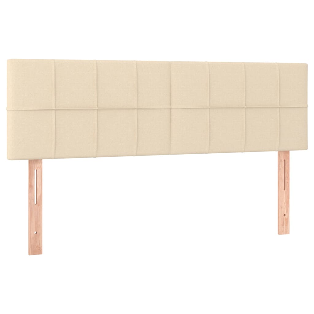Krevet box spring s madracem LED krem 140x190 cm od tkanine