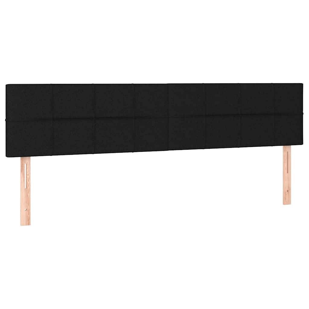 Krevet box spring s madracem LED crni 180x200 cm od tkanine