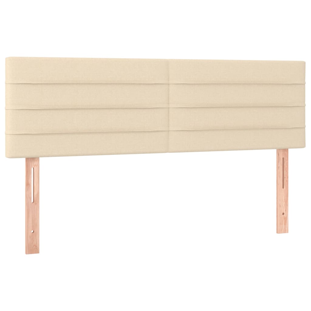 Krevet box spring s madracem LED krem 140x190 cm od tkanine
