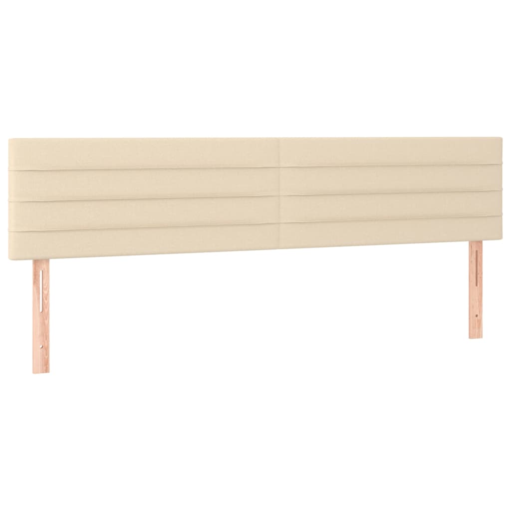 Krevet box spring s madracem LED krem 180x200 cm od tkanine
