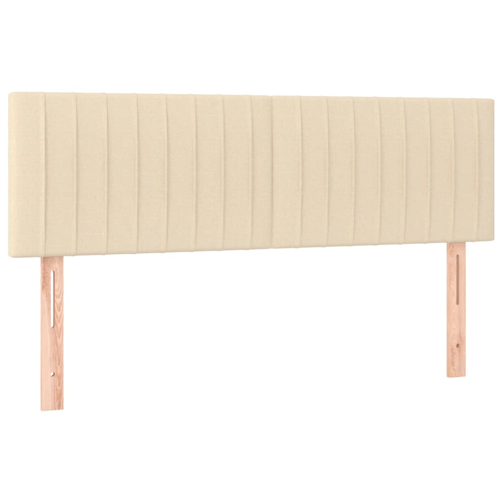 Krevet box spring s madracem LED krem 140x200 cm od tkanine