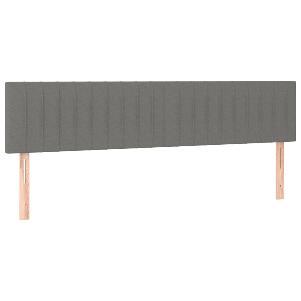 Krevet box spring s madracem LED tamnosivi 200x200 cm tkanina