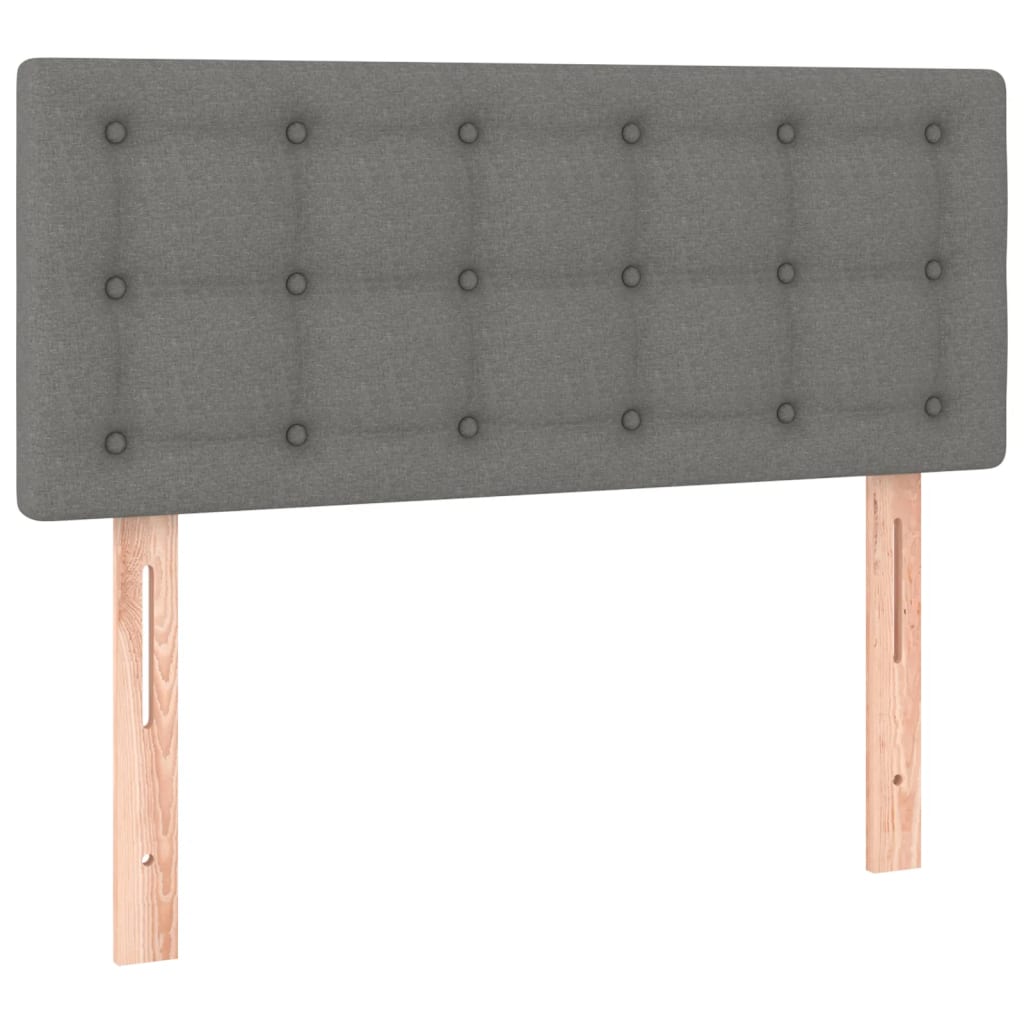 Krevet box spring s madracem LED tamnosivi 120 x 200 cm tkanina
