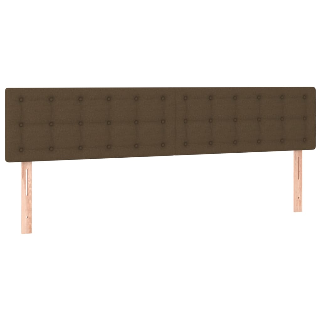 Krevet box spring s madracem LED tamnosmeđi 160x200 cm tkanina