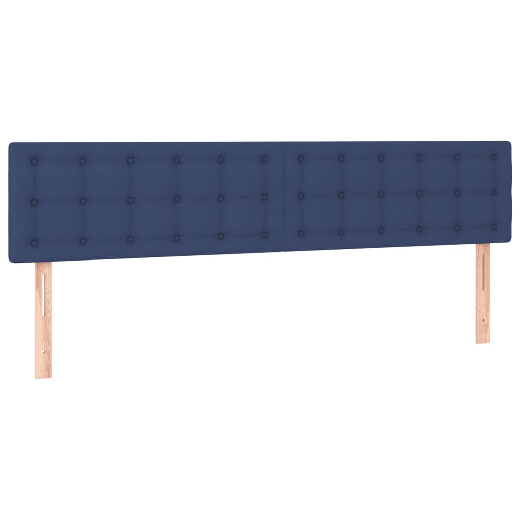 Krevet box spring s madracem LED plavi 200x200 cm od tkanine