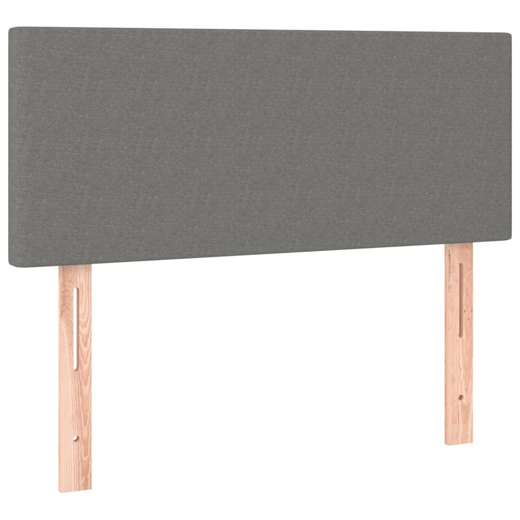 Krevet box spring s madracem LED tamnosivi 90x200 cm tkanina