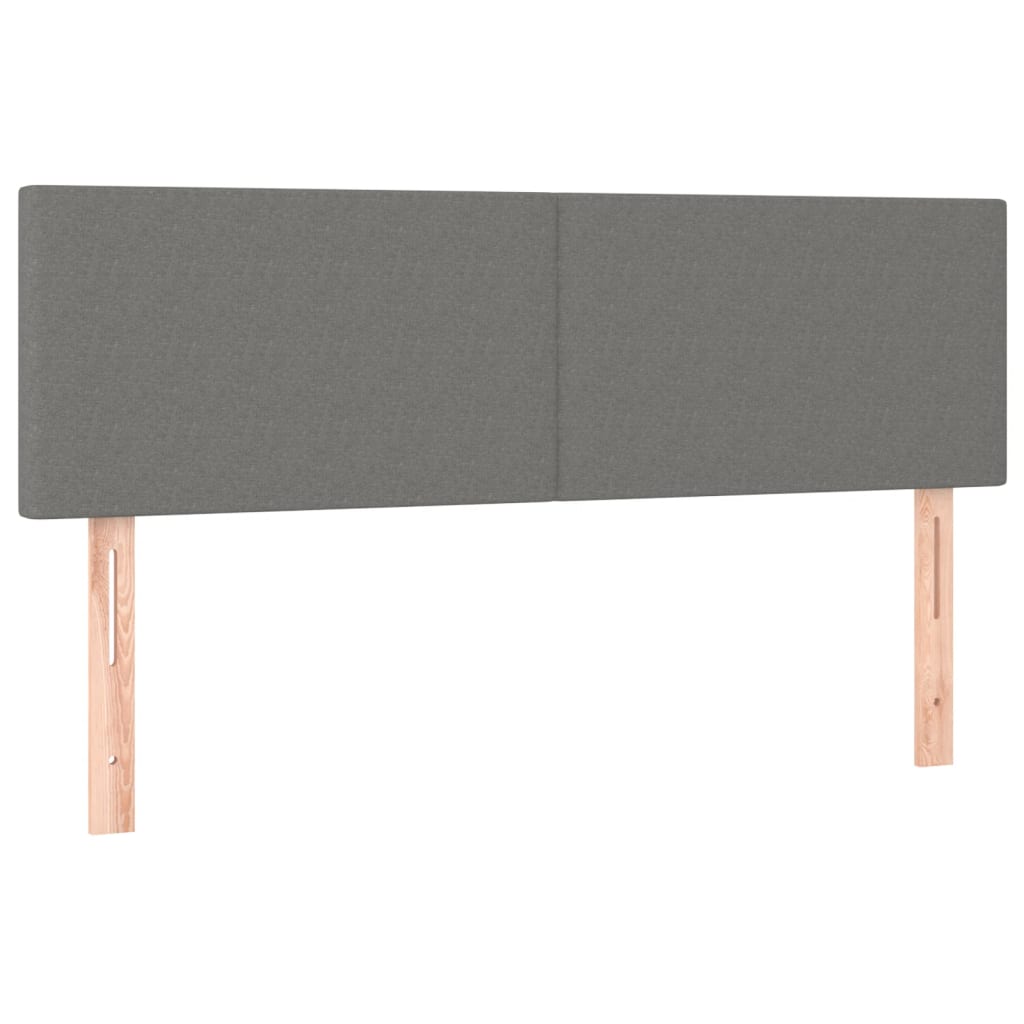 Krevet box spring s madracem LED tamnosivi 140x200 cm tkanina