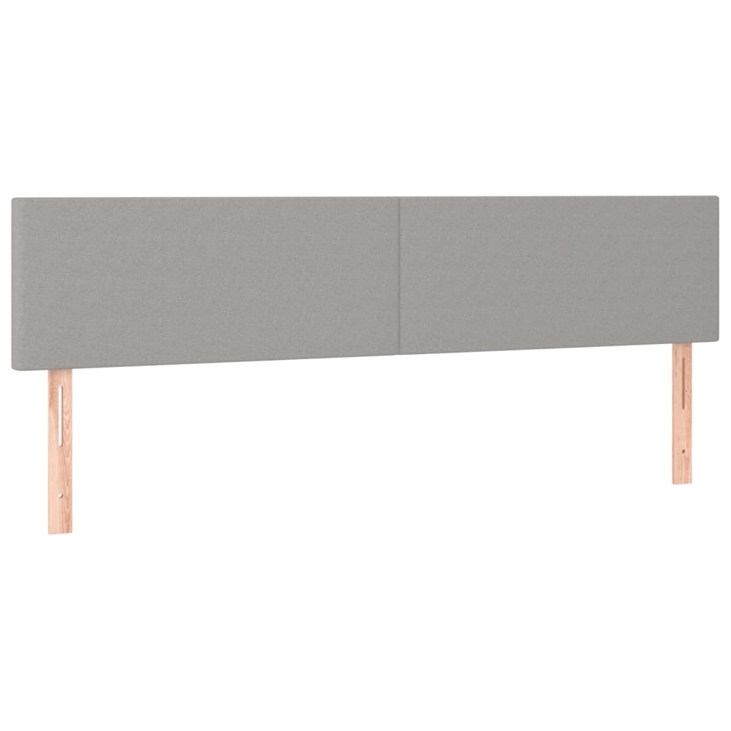 Krevet box spring s madracem LED svjetlosivi 160x200 cm tkanina
