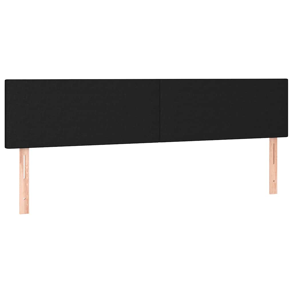 Krevet box spring s madracem LED crni 160x200 cm od tkanine