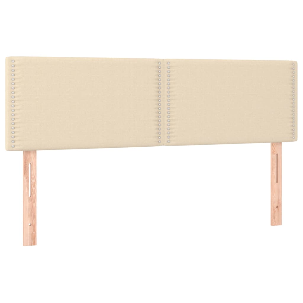 Krevet box spring s madracem LED krem 140x190 cm od tkanine