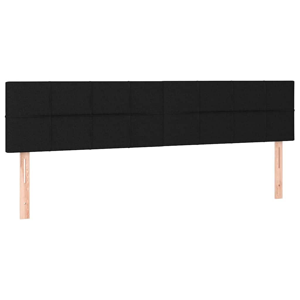 Krevet box spring s madracem LED crni 180x200 cm od tkanine