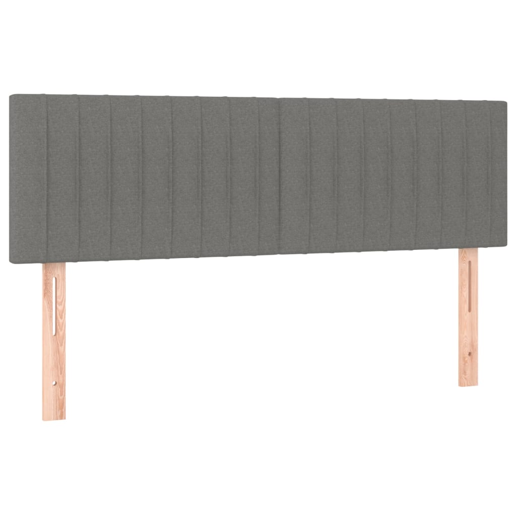 Krevet box spring s madracem LED tamnosivi 140x190 cm tkanina