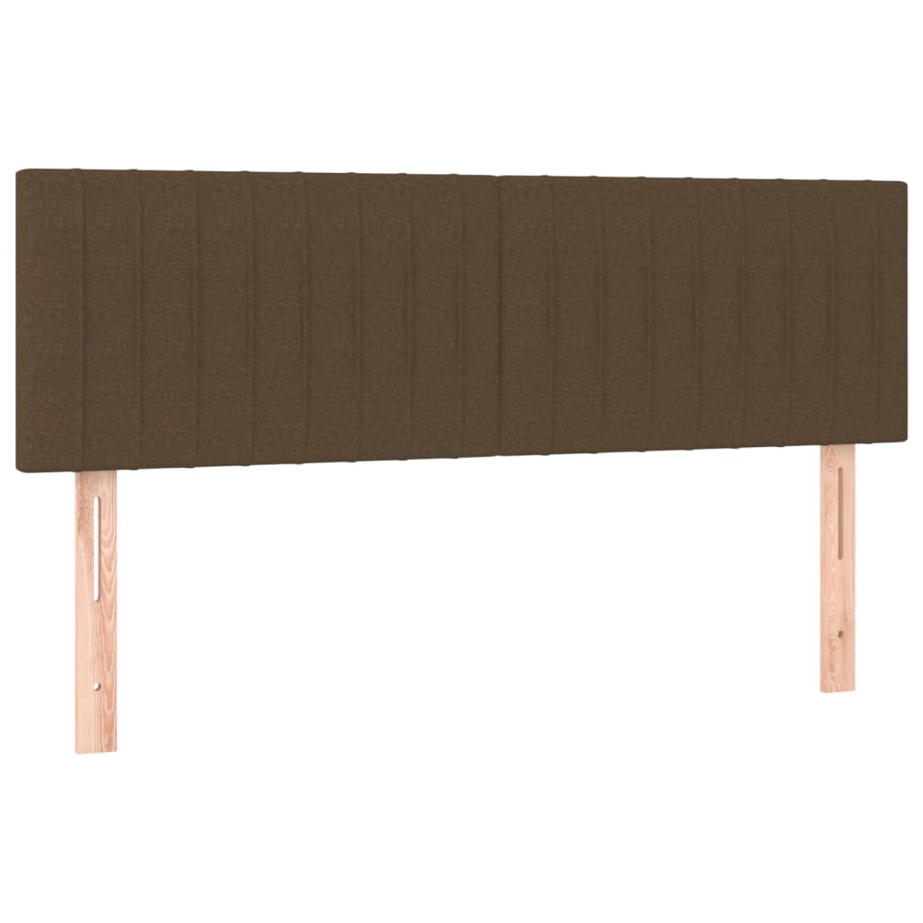 Krevet box spring s madracem LED tamnosmeđi 140x190 cm tkanina