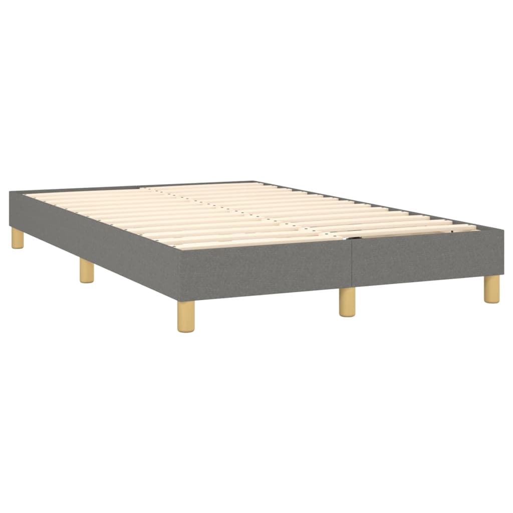 Krevet box spring s madracem LED tamnosivi 120 x 200 cm tkanina