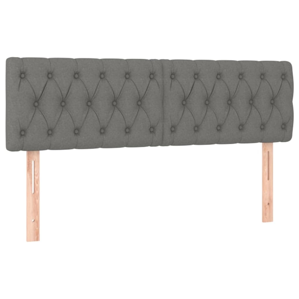 Krevet box spring s madracem LED tamnosivi 140x190 cm tkanina