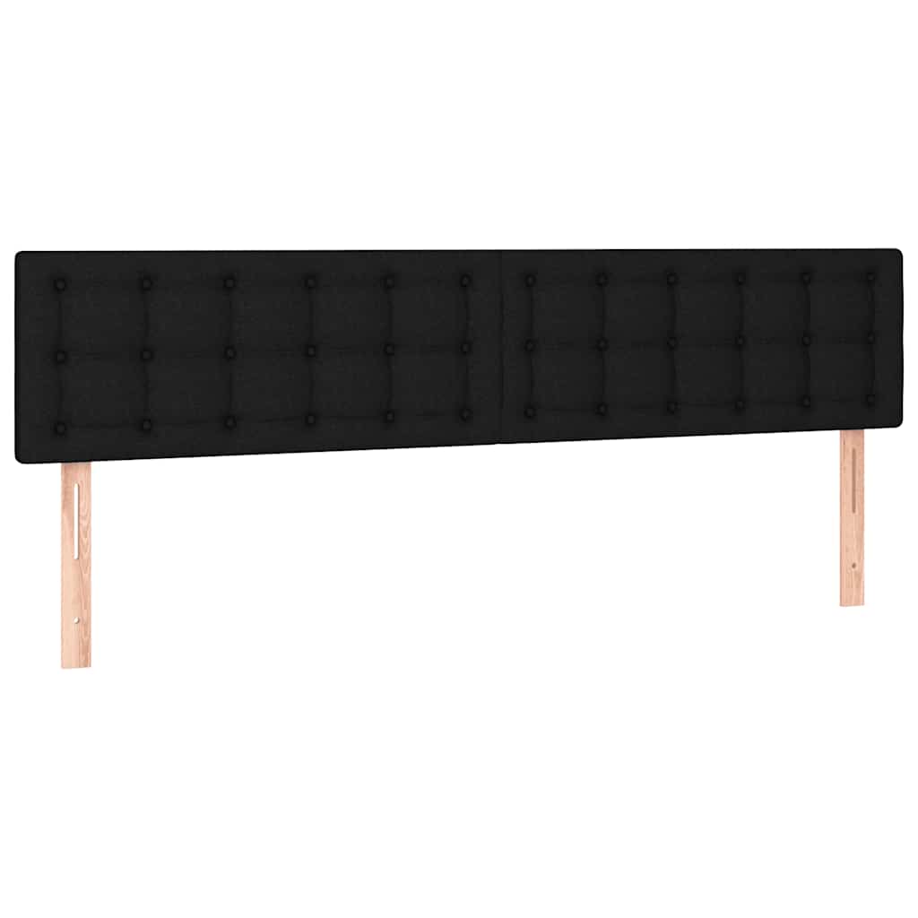 Krevet box spring s madracem LED crni 160x200 cm od tkanine