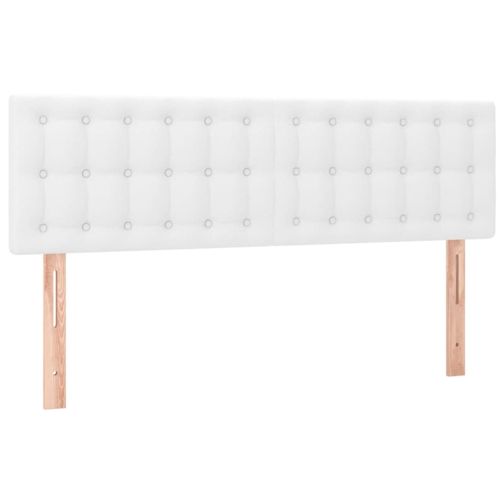 Krevet box spring s madracem LED bijeli 140x190 cm umjetna koža
