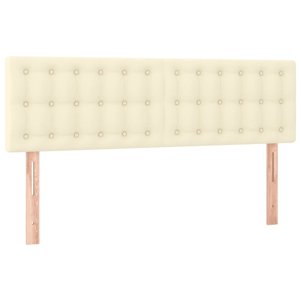 Krevet box spring s madracem LED krem 140x190cm od umjetne kože