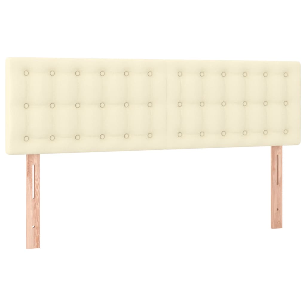 Krevet box spring s madracem LED krem 140x200cm od umjetne kože