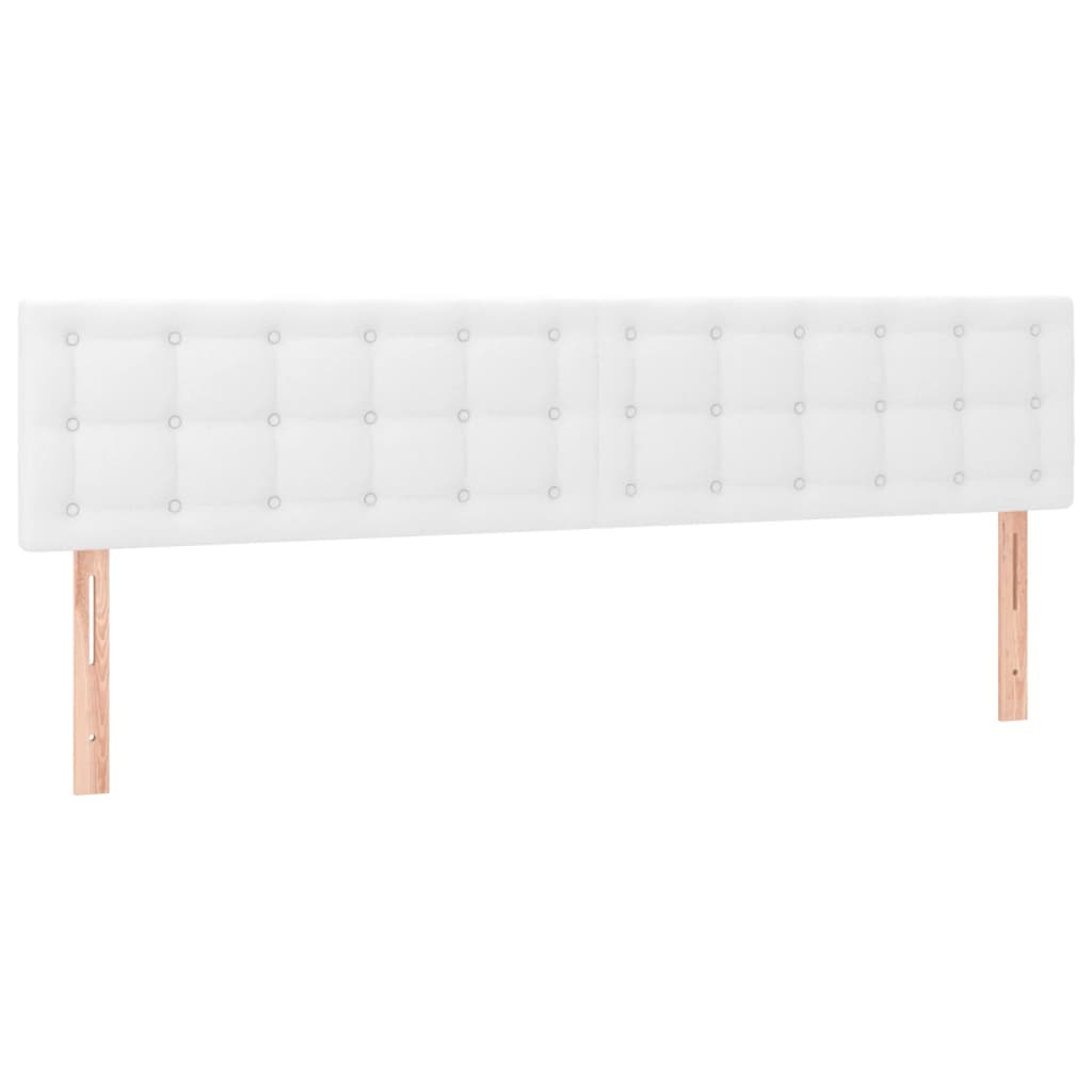 Krevet box spring s madracem LED bijeli 160x200 cm umjetna koža