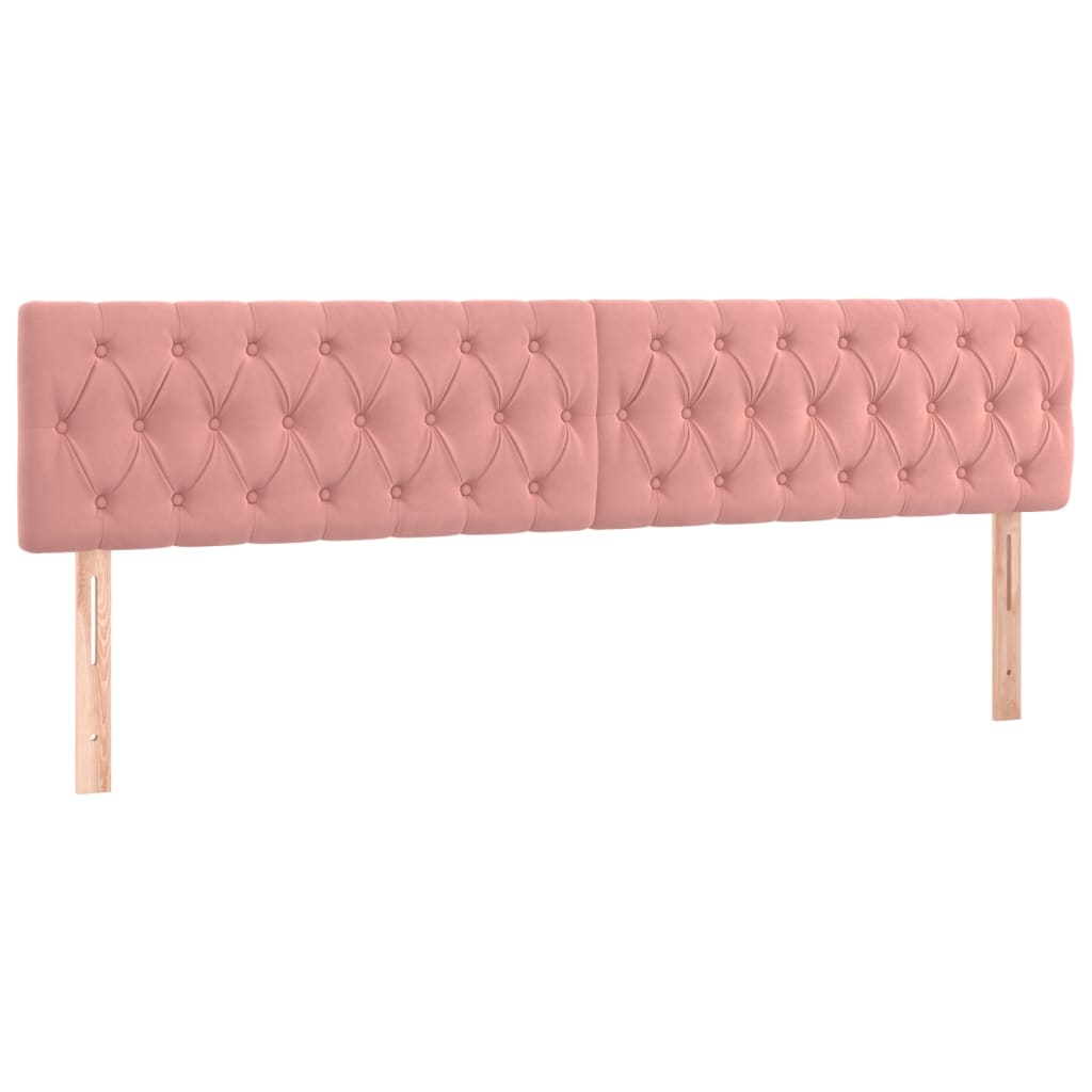 Krevet box spring s madracem LED ružičasti 200x200cm baršunasti