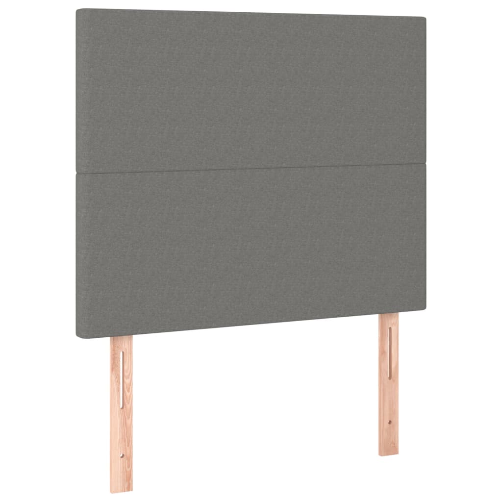 Krevet box spring s madracem LED tamnosivi 90x190 cm tkanina