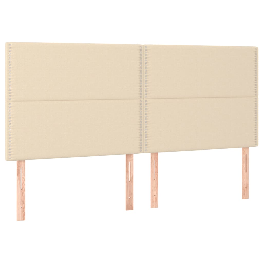 Krevet box spring s madracem LED krem 180x200 cm od tkanine