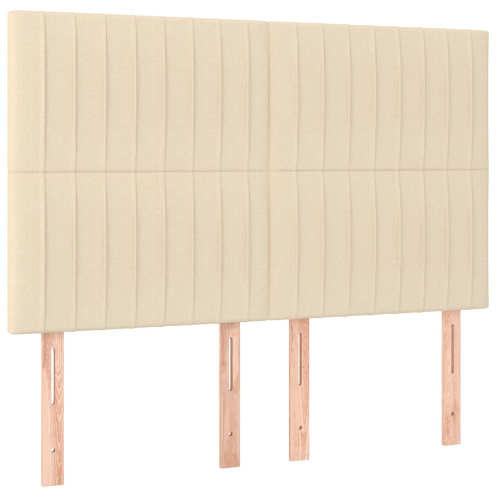Krevet box spring s madracem LED krem 140x190 cm od tkanine