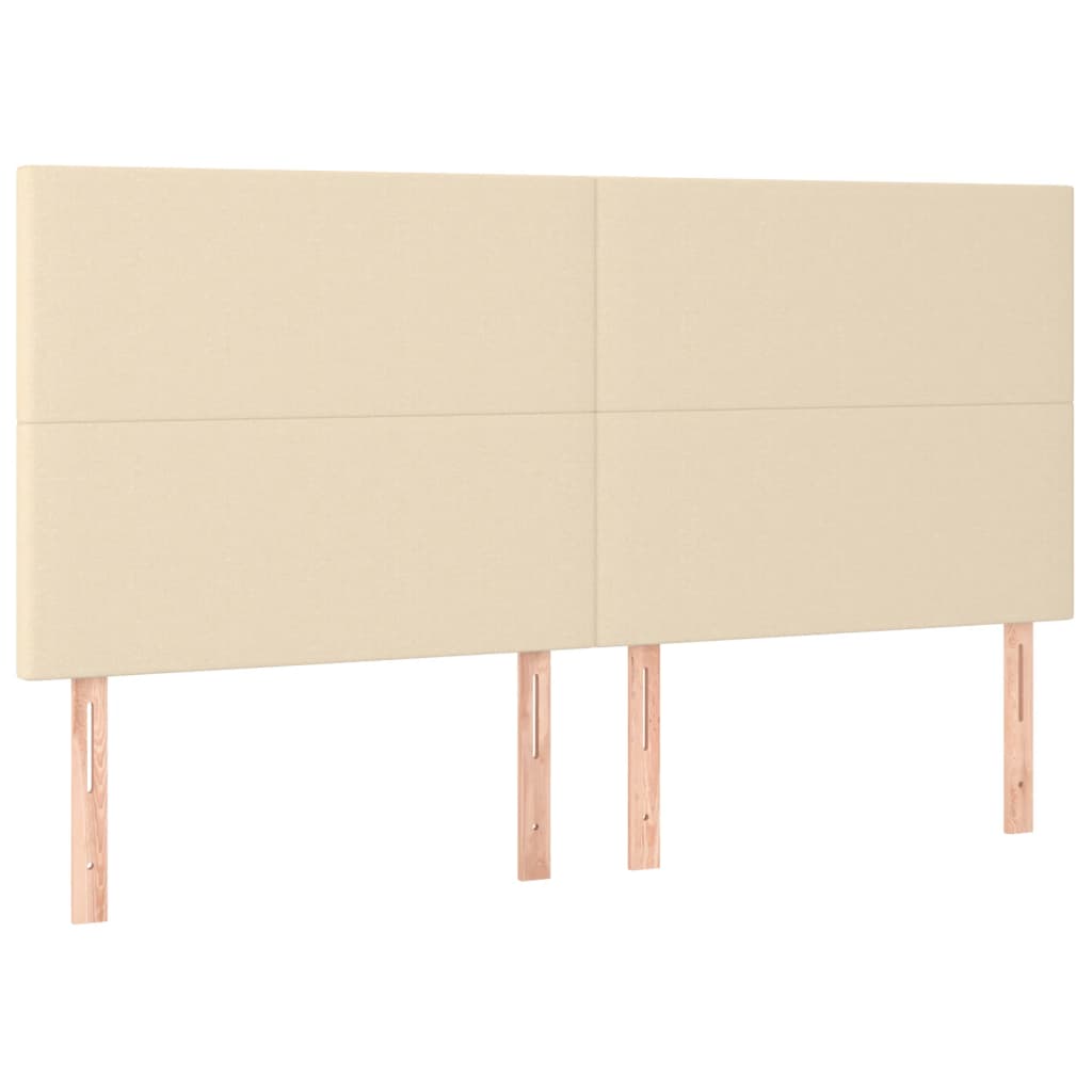 Krevet box spring s madracem LED krem 200x200 cm od tkanine