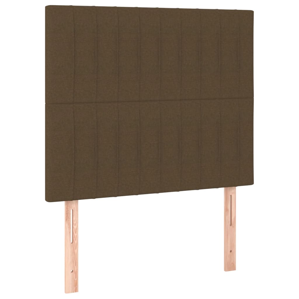 Krevet box spring s madracem LED tamnosmeđi 90x190 cm tkanina