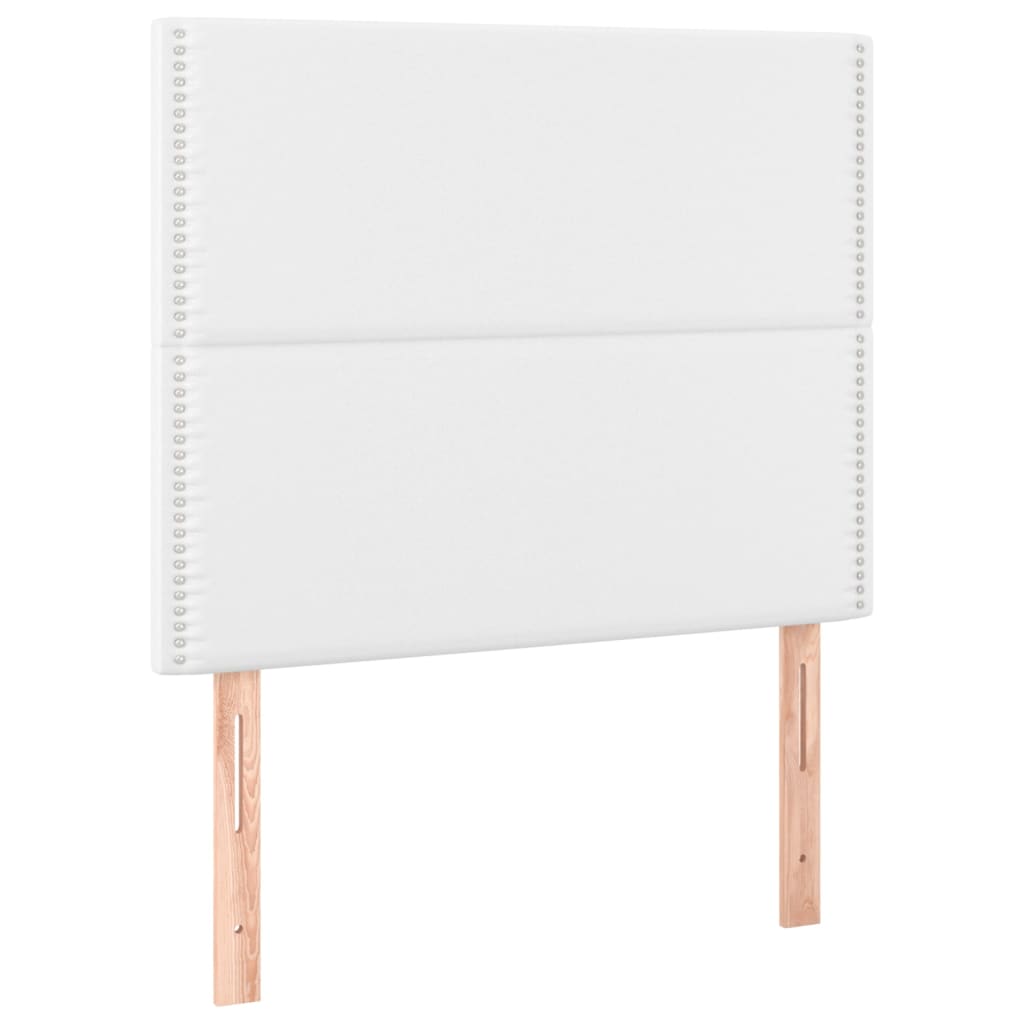 Krevet box spring s madracem LED bijeli 120x200 cm umjetna koža