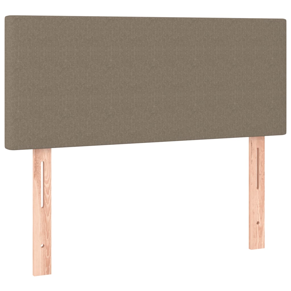 Krevet s oprugama i madracem smeđesivi 80x200 cm od tkanine