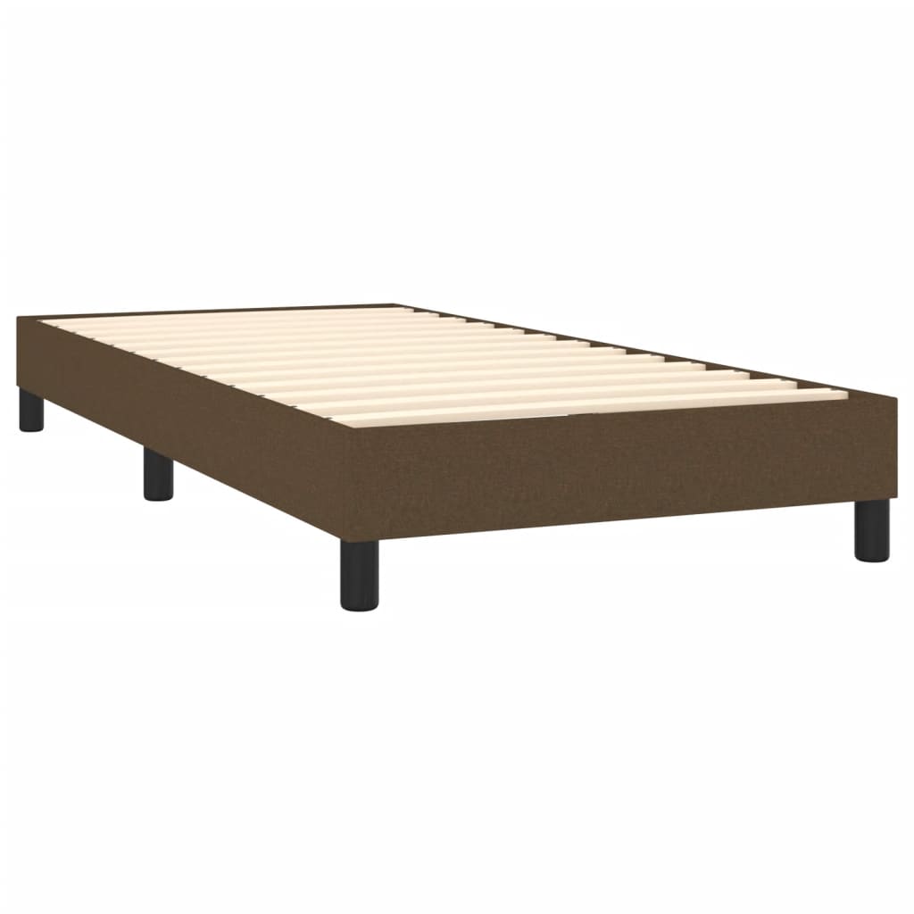 Krevet s oprugama i madracem tamnosmeđi 80x200 cm od tkanine