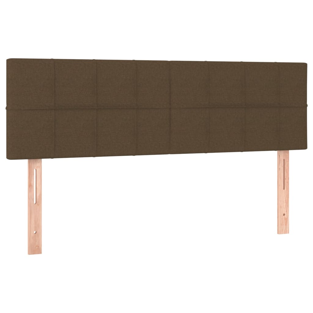 Krevet s oprugama i madracem tamnosmeđi 140 x 190 cm od tkanine
