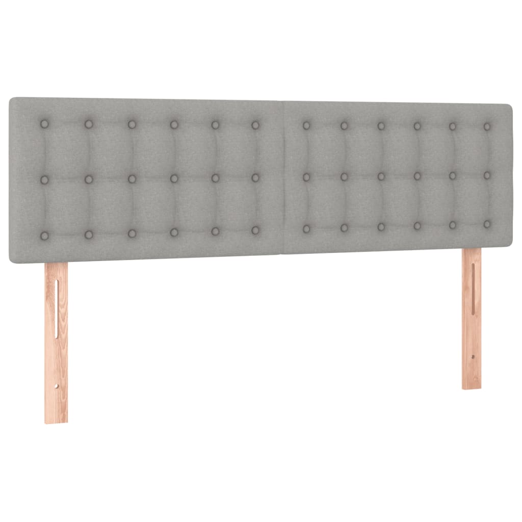 Krevet box spring s madracem svjetlosivi 140x200 cm od tkanine