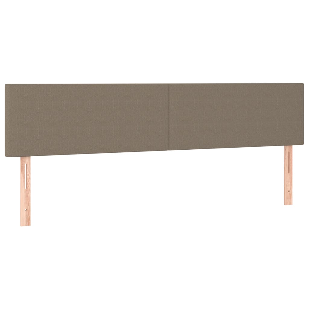 Krevet s oprugama i madracem smeđesivi 200x200 cm od tkanine