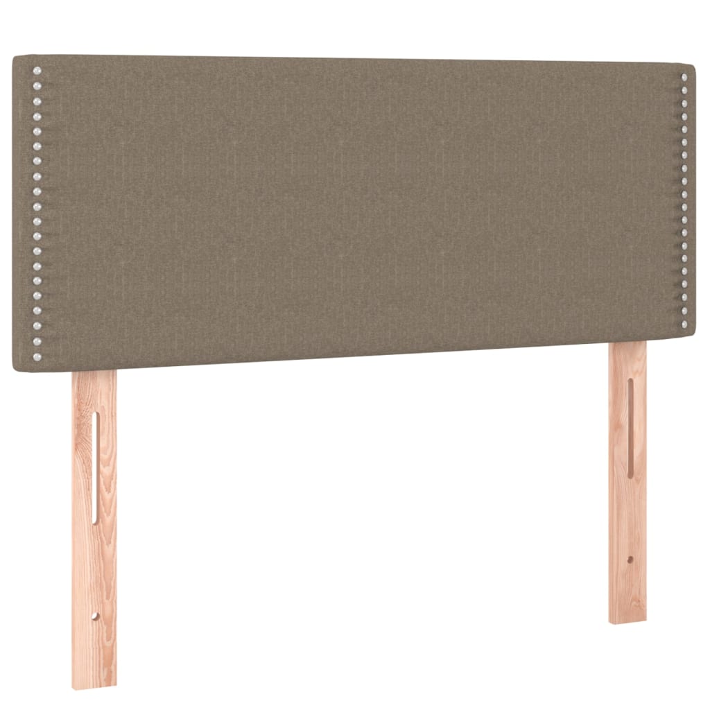 Krevet s oprugama i madracem smeđesivi 90x190 cm od tkanine