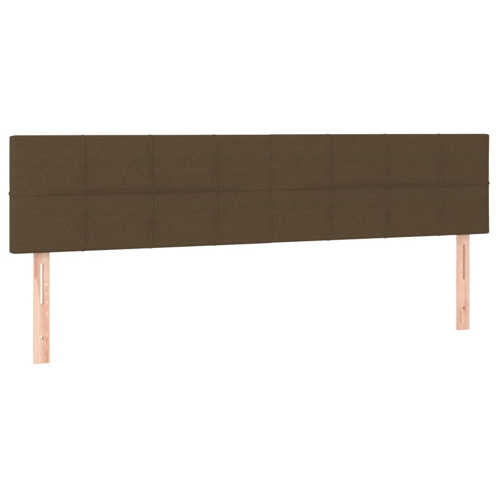 Krevet s oprugama i madracem tamnosmeđi 200x200 cm od tkanine