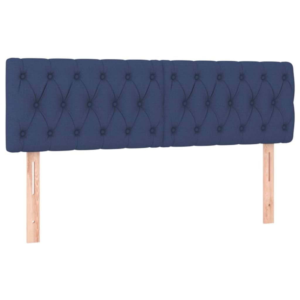 Krevet s oprugama i madracem plavi 140x200 cm od tkanine