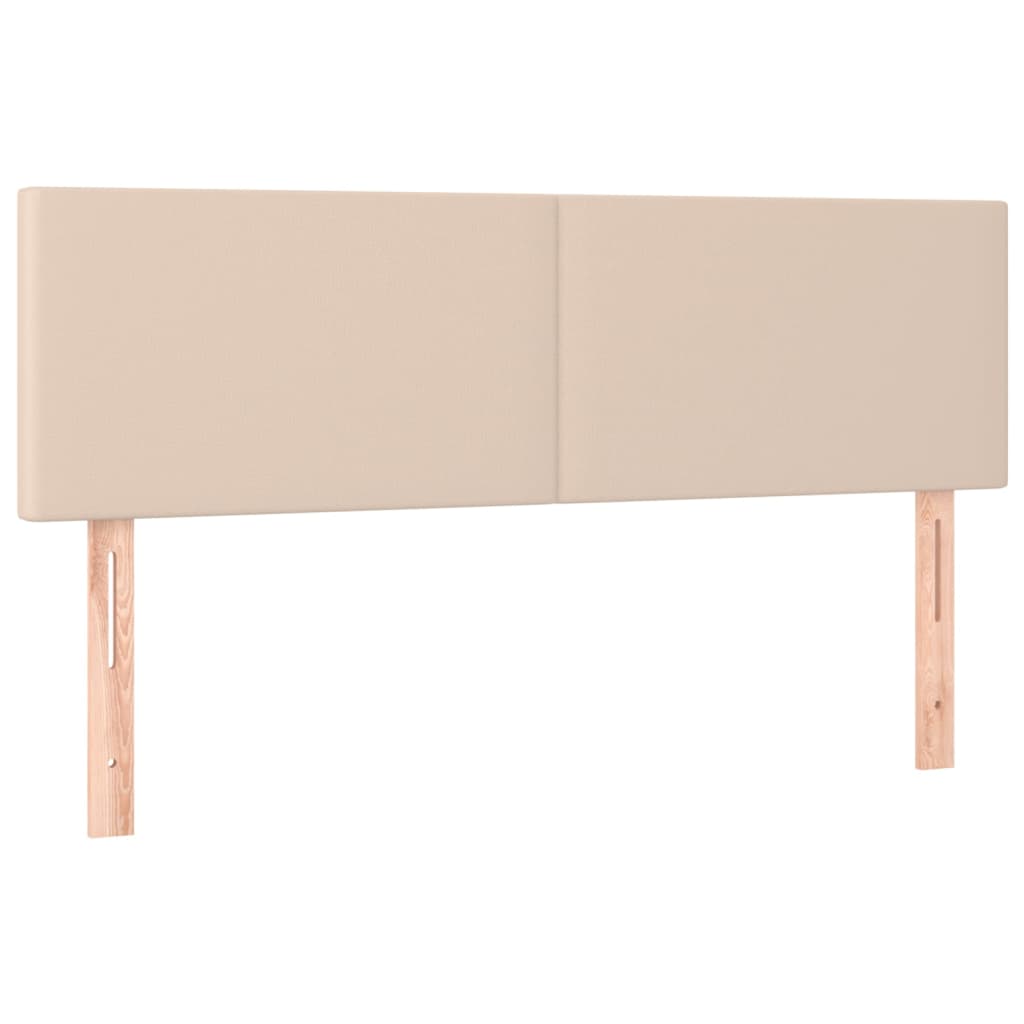 Krevet s oprugama i madrac cappuccino 140x190cm od umjetne kože