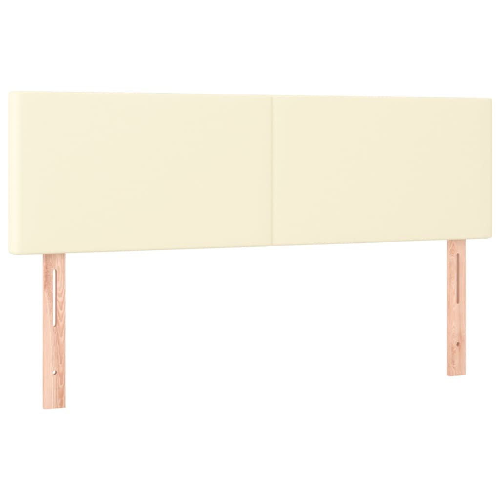 Krevet s oprugama i madracem krem 140x200 cm od umjetne kože