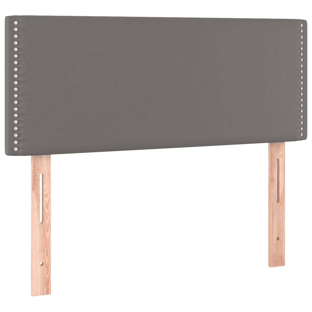 Krevet s oprugama i madracem sivi 80 x 200 cm od umjetne kože