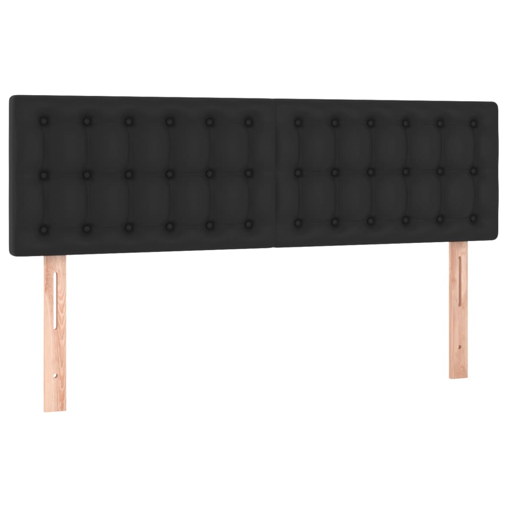 Krevet s oprugama i madracem crni 140 x 190 cm od umjetne kože