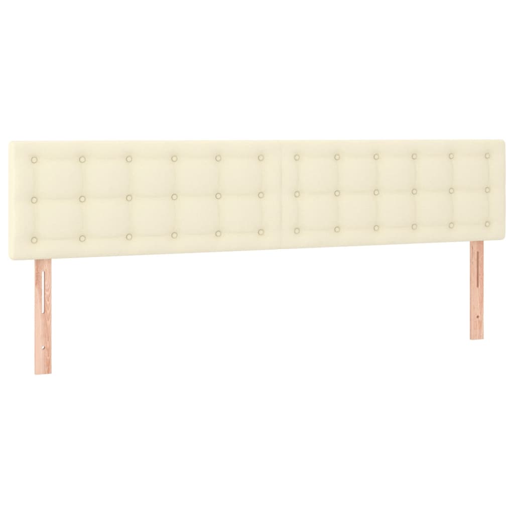 Krevet s oprugama i madracem krem 200x200 cm od umjetne kože